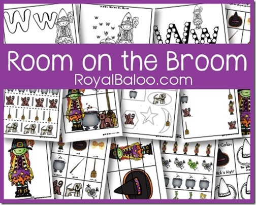 Paquete de imprimibles gratis de Room on the broom