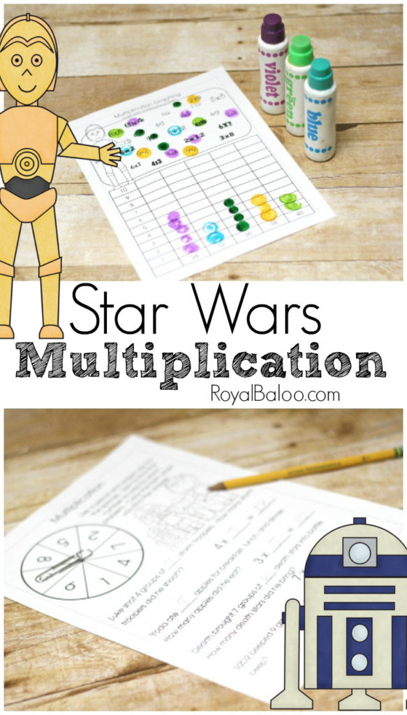 Star Wars Multiplication Printables for Hands on Math - Royal Baloo