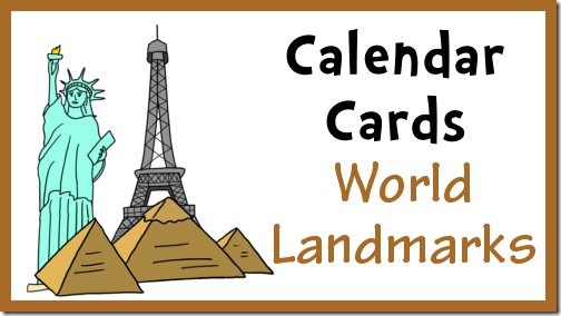 November Calendar Cards: World Landmarks, Thanksgiving, and Hanukkah