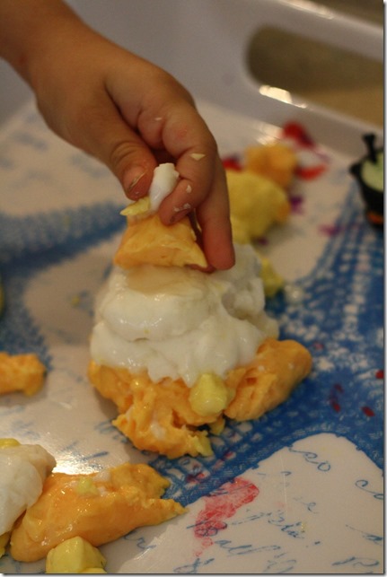 Sensory Candy Corn Goop and Sensory Play Pinning Party!