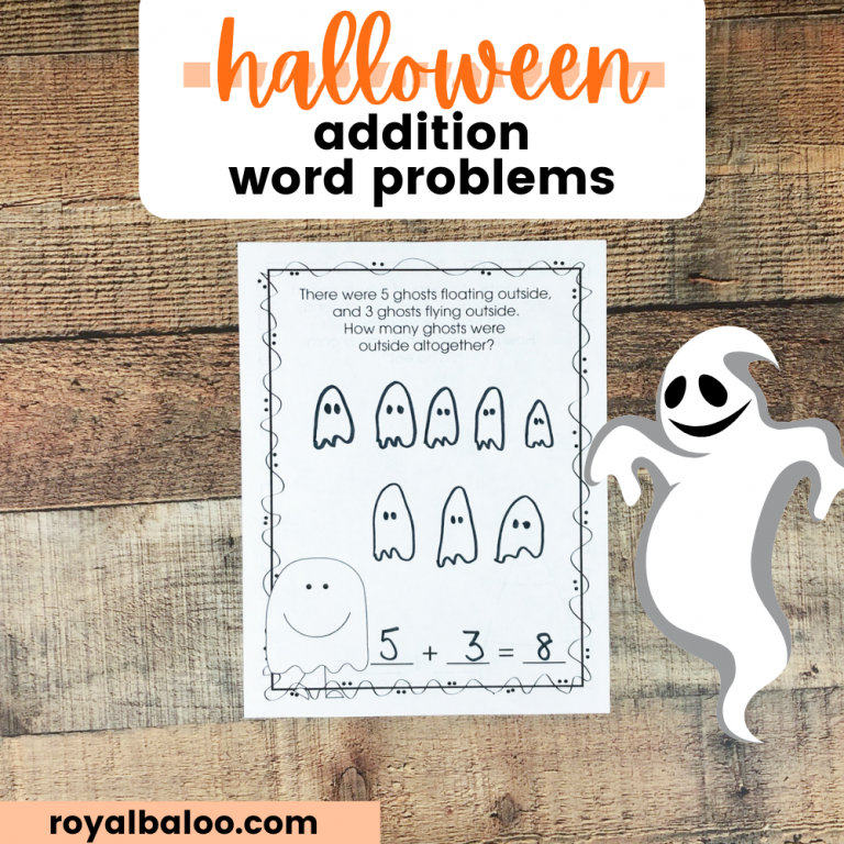 Halloween Addition Word Problem Printables