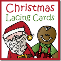 Free Christmas Themed Lacing Cards