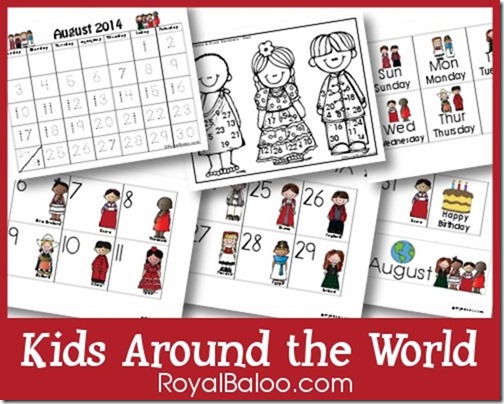 Kids Around the World Calendar Cards