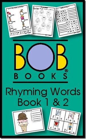 BOB Books Rhyming Words Printables