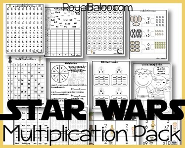 Star Wars Multiplication Pack - Practice multiplication with a fun and exciting star wars theme! Free printables to get them engaged with multiplication!