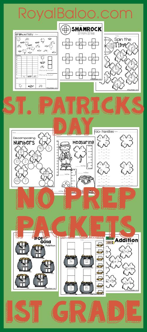 St Patricks Day First Grade No Prep Math → Royal Baloo