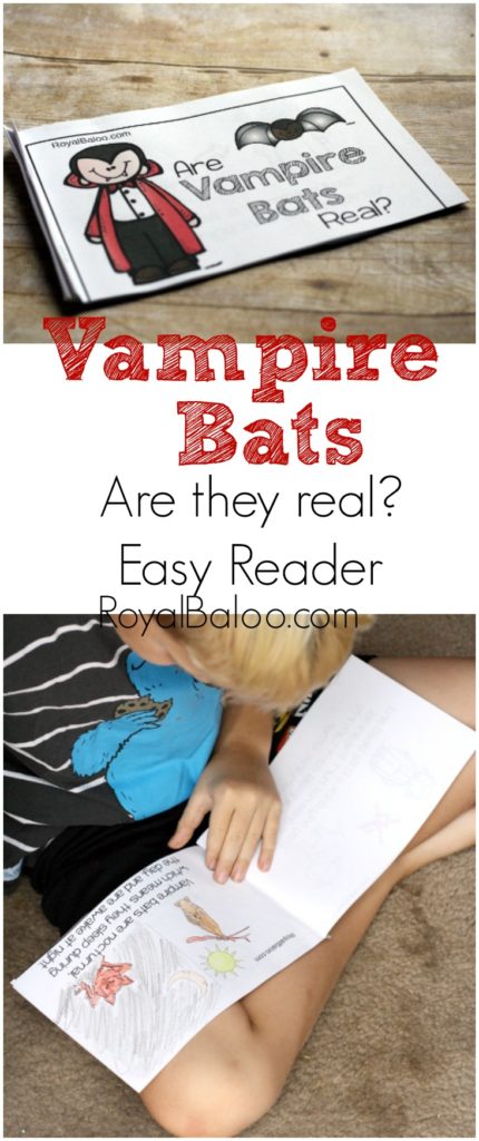 Vampire Bat Emergent Reader for first and second grades.  Free!