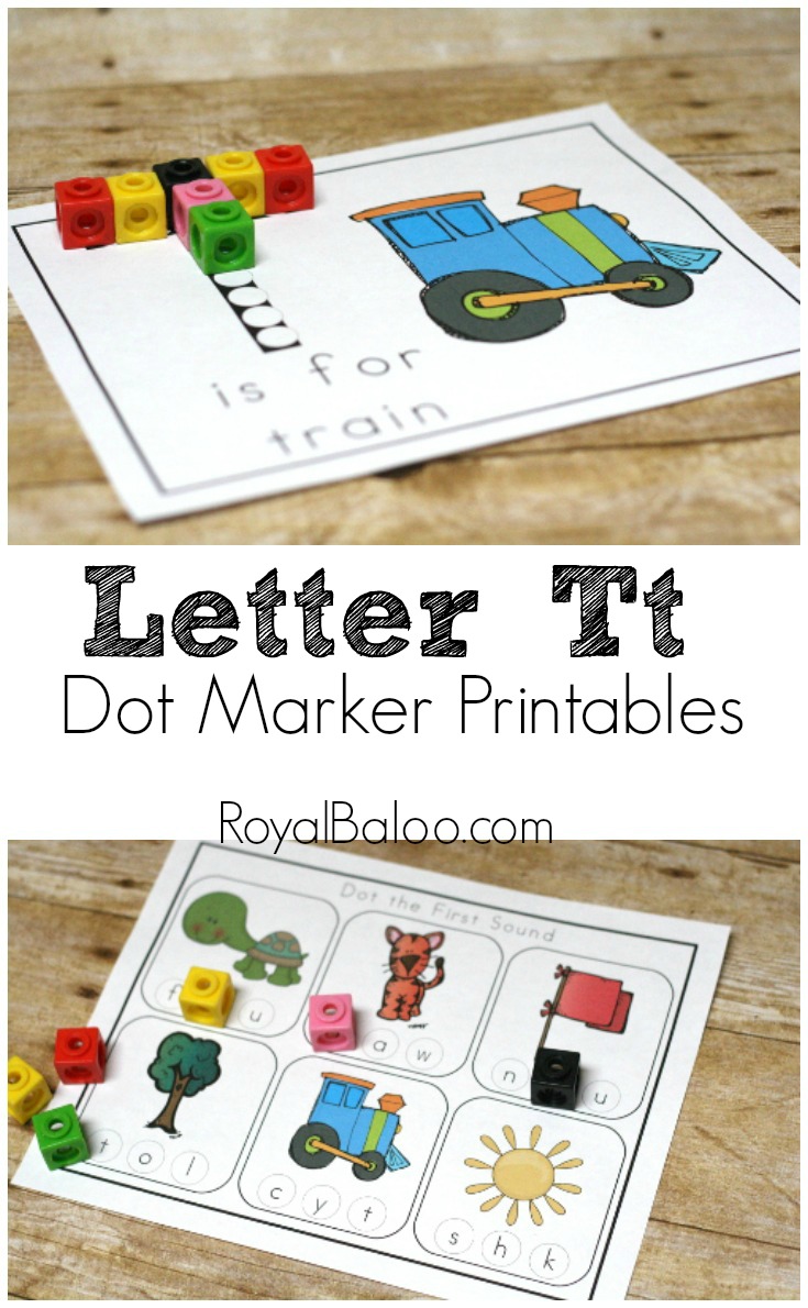 Free Letter Tt Printables for ABC Dot Marker Fun → Royal Baloo