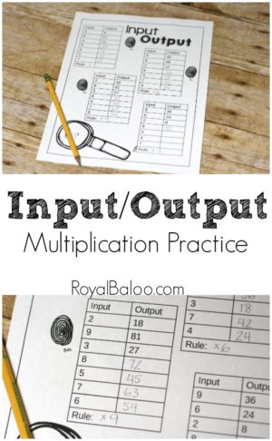 Engaging Multiplication Practice – Input/Output Printables → Royal Baloo