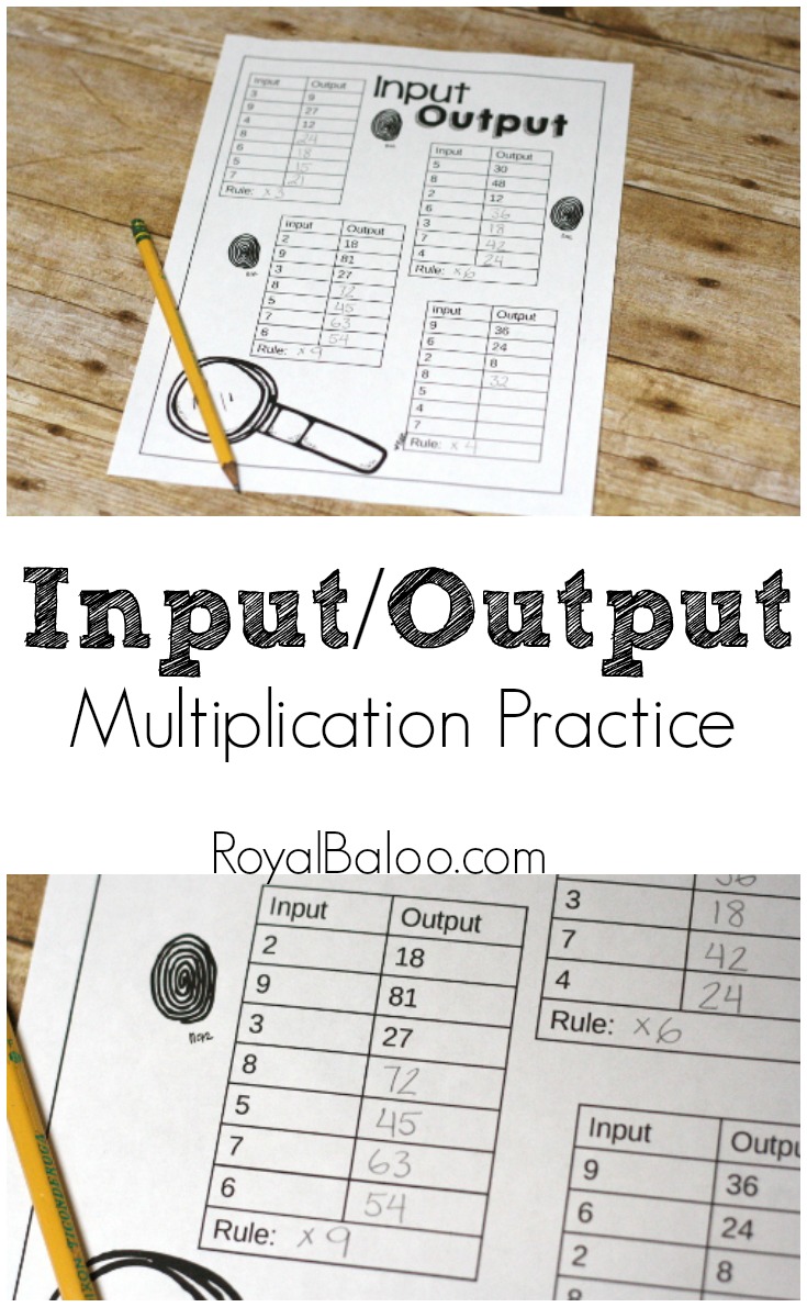 Input Output Multiplication Worksheets