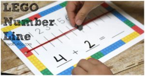 LEGO Number Line Addition Practice → Royal Baloo