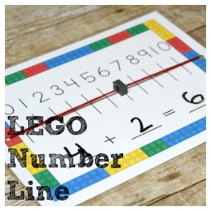 LEGO Number Line Addition Practice