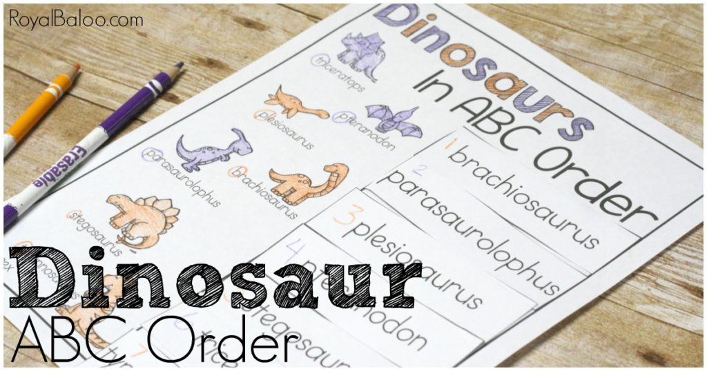 Make ABC Order more interesting and exciting with free Dinosaur ABC Order printables!