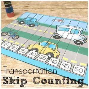 Transportation Skip Counting Puzzles for Hands On Math