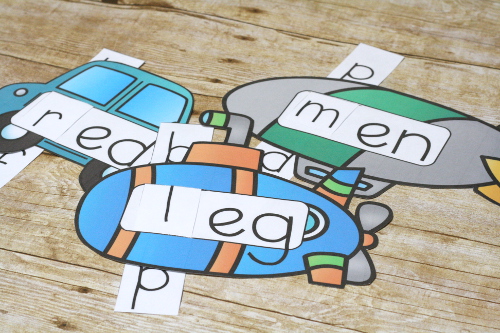 Learn and practice reading skills with fun transportation CVC sliders!  Free printable for CVC Practice!