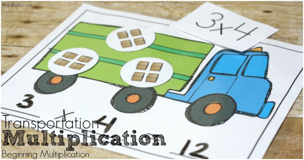 Transportation multiplication! Teach beginning multiplication with a fun transportation theme. Multiplying doesn't have to be hard!