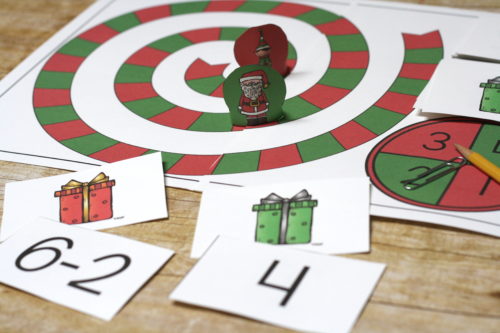 Help Santa deliver his presents and practice subtraction at the same time!  Christmas subtraction game for fun subtraction practice!