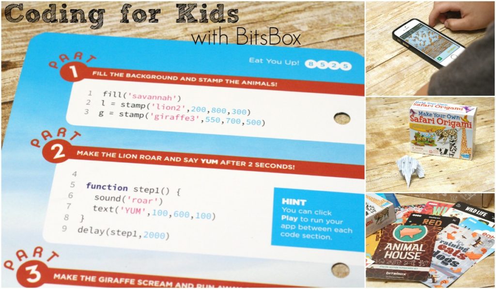 Coding for kids is fun when it comes in a monthly box!  Get your kid the gift of coding with BitsBox.  Simple instructions for budding coders,