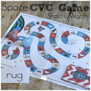 Learn to read in space! Or maybe just on Earth but pretending to be an astronaut! Learn to read with a fun space CVC game for short u words.