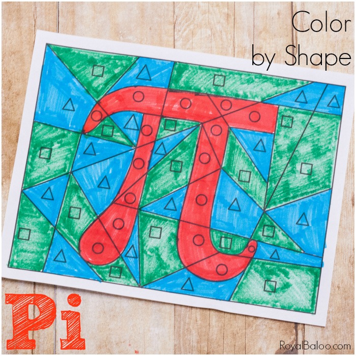 Pi Color by Shape – Fun Pi Activity for Kids