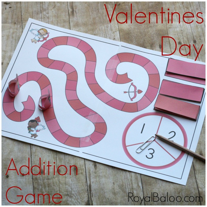 Fun Valentines Day Addition Game for Sums of 5 to 10