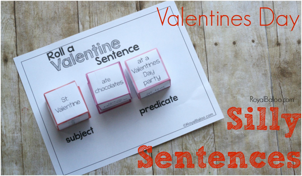 Valentines Day Silly Sentences are a hilarious way to practice parts of speech Get your kids going (physically and intellectually) with this simple activity