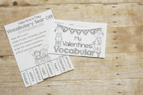 Vocabulary can be fun again with Valentines tearable vocabulary! Practice valentines vocabulary and add the words to a fun little booklet!