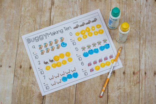 it's springtime and time for all the bugs to come out! Your kids can practice their ten facts with this fun bug themed page!