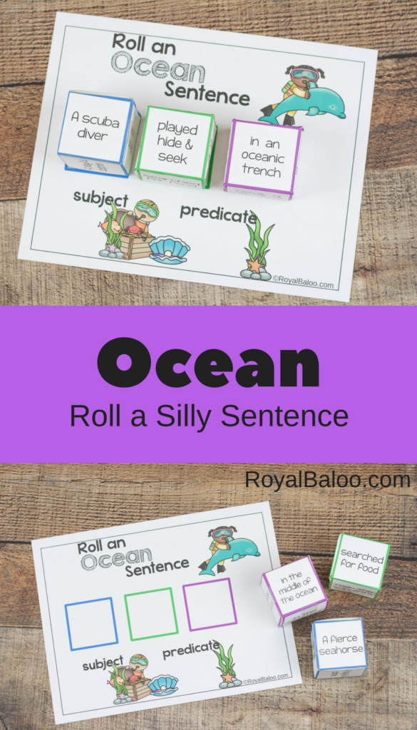Ocean Silly Sentences for Reading, Writing, and Vocabulary - Royal Baloo