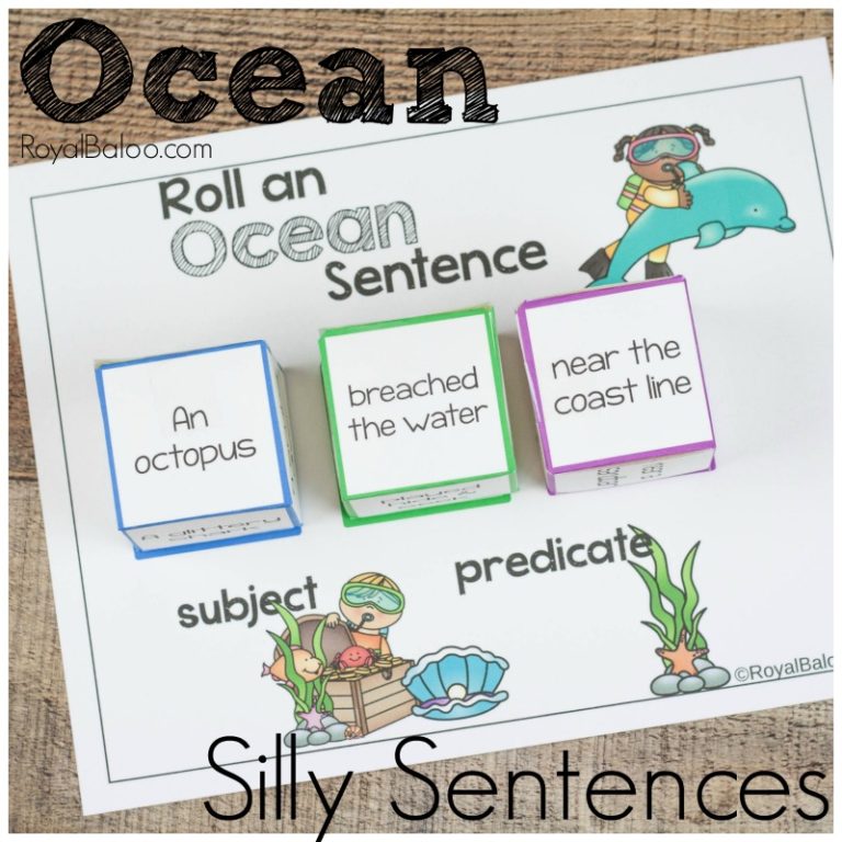 Ocean Silly Sentences for Reading, Writing, and Vocabulary