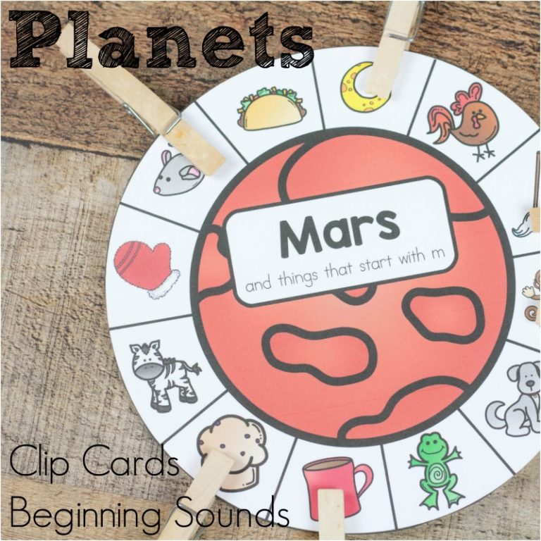 Planet Beginning Sounds Clip Cards