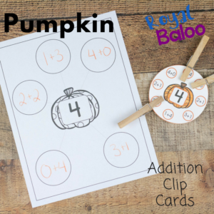 Addition facts are more fun with clip cards and a good theme. These pumpkin addition clip cards are perfect for addition practice.
