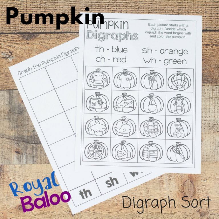 Pumpkin Digraph and Graphing for Fun Reading and Math