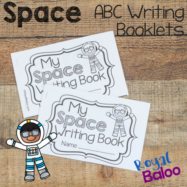 Space ABC Writing Booklets for Handwriting Practice
