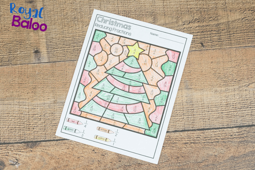 Practice reducing fractions with this fun Christmas color by code reducing fractions set! No prep printables for reducing fractions!