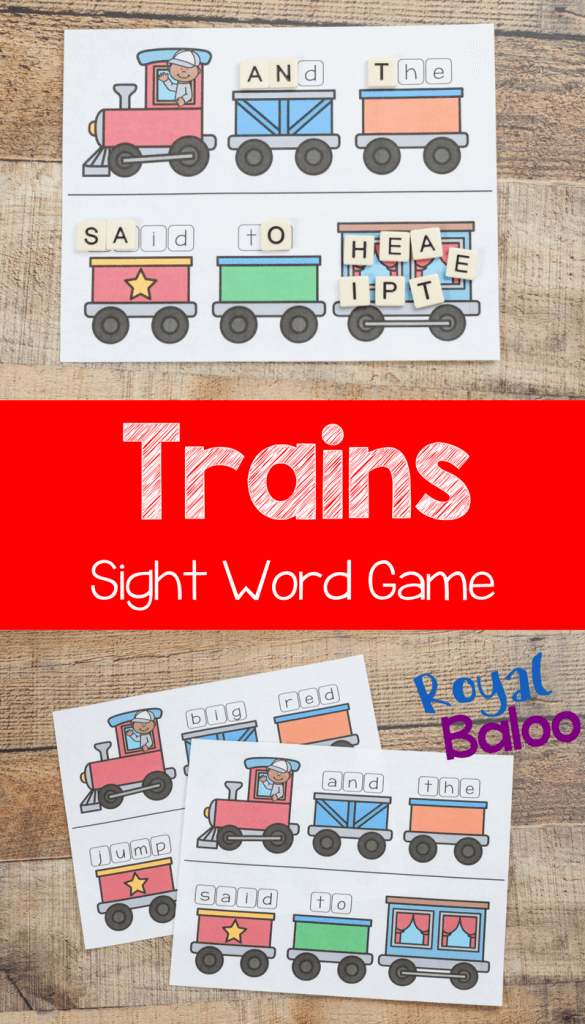 Train Sight Word Game – Great Reading Practice → Royal Baloo