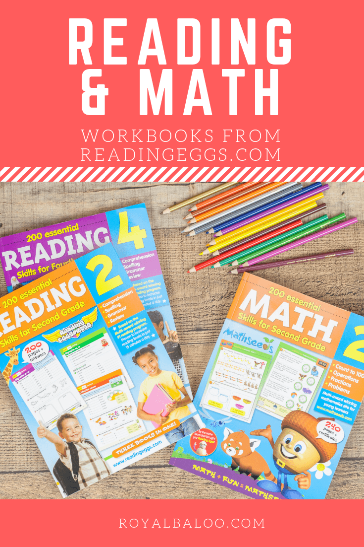 photo of workbooks for reading and math
