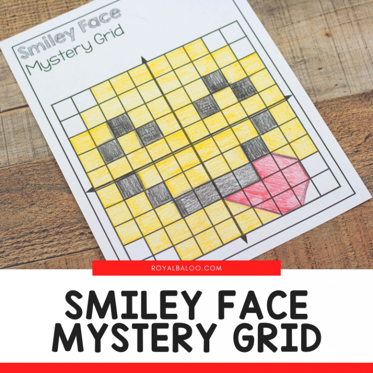 Smiley Face Mystery Coordinate Grid Printable Math Fun