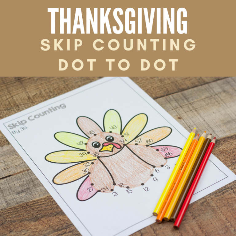 Skip Counting Dot to Dot for Thanksgiving