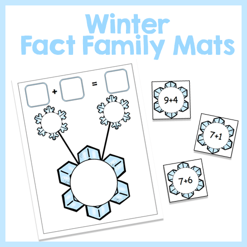 Winter Themed Mats for Fact Families and Addition