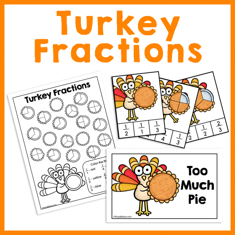 Turkey Fractions Booklet and Activity