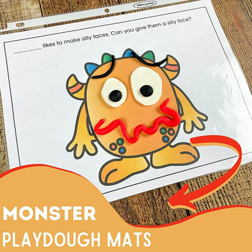 Monster Playdough Mats