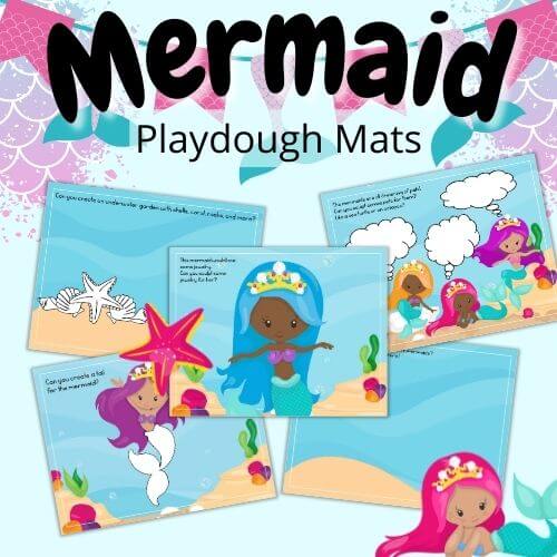Mermaid Playdough Adventures at Your Fingertips: Printable Playdough Mats