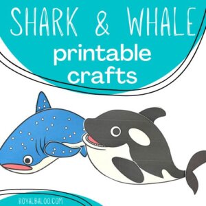 Dive into Creativity: Printable Craft for Kids – Sharks and Whales Collage!